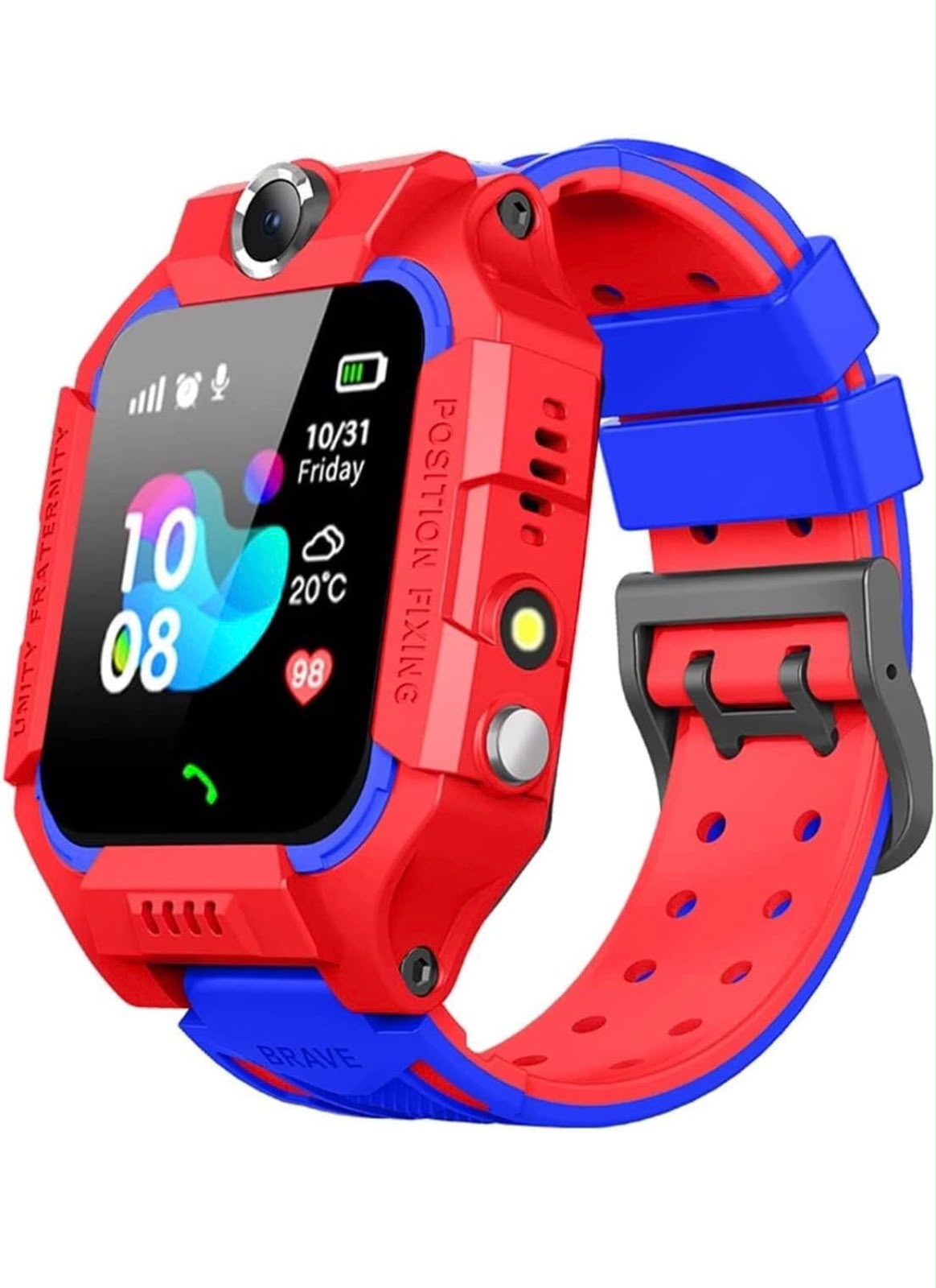 4G Kids Smartwatch GPS Tracker Touch Screen Water Resistant IP67 SOS Alaram 2 Way Voice Chat with Flash Light HD Selfie Camera 14 Puzzle Games Music