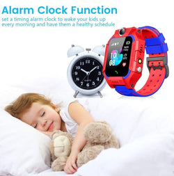4G Kids Smartwatch GPS Tracker Touch Screen Water Resistant IP67 SOS Alaram 2 Way Voice Chat with Flash Light HD Selfie Camera 14 Puzzle Games Music