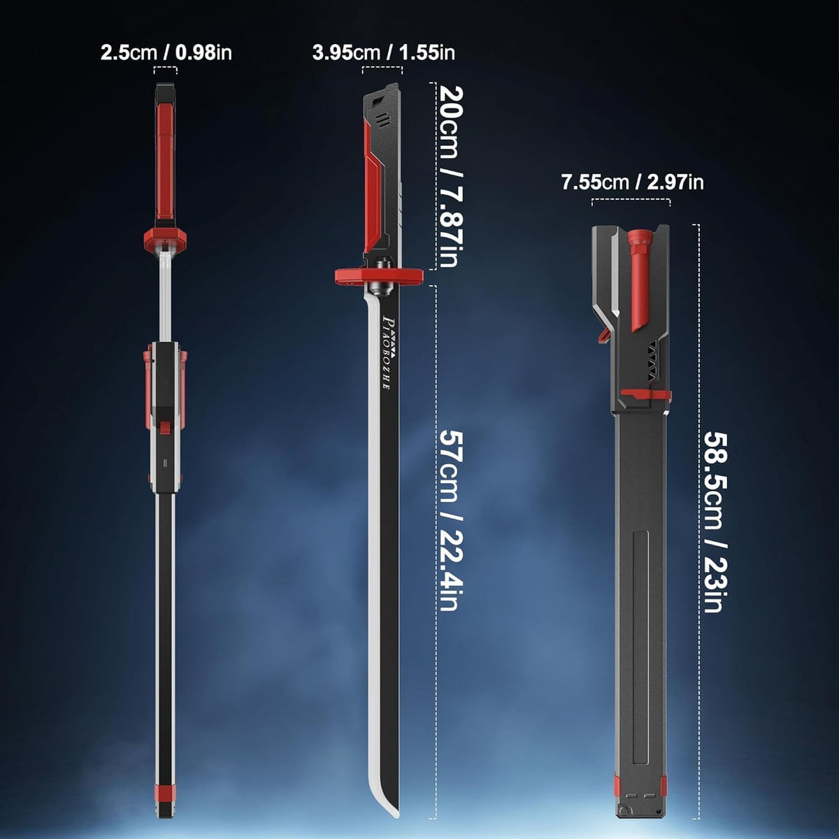 LED Sword with Smoke & Spark Effects, 7-Color Light Blade with Sound FX